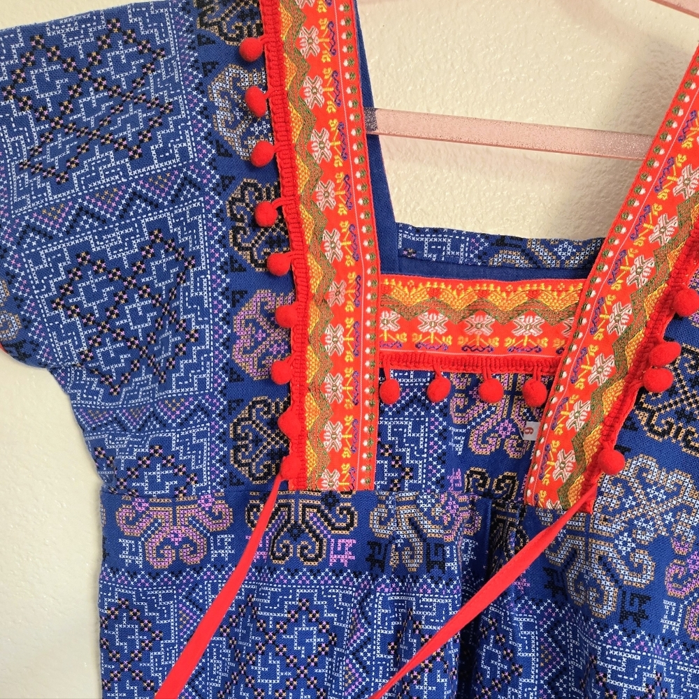 👹VTG Colorful Textile Shirt - Picture 2 of 9